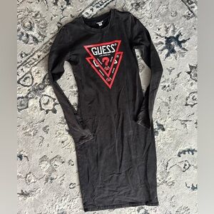 GUESS Black Dress with Red Logo